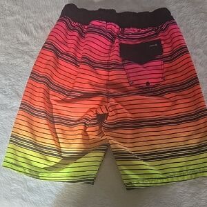 Hurley Black and Pink Striped Shorts